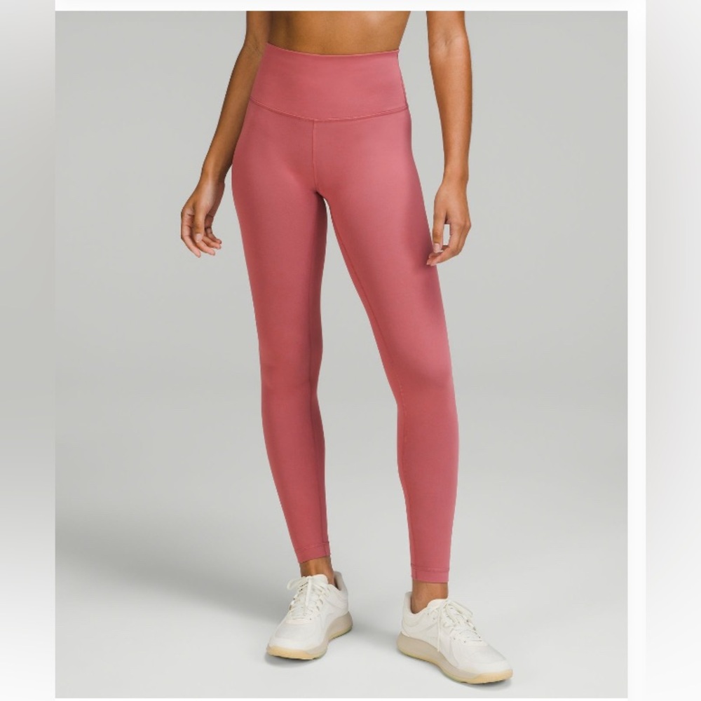 Lululemon Wunder Train high rise Tight 28” color: pink/brier rose